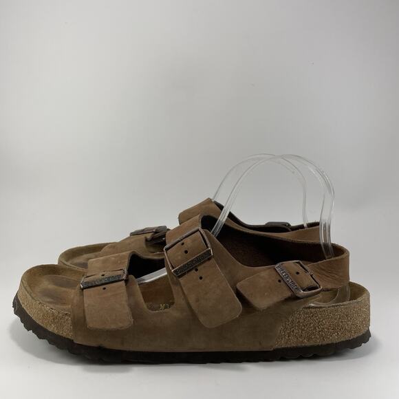 Birkenstock Milano Back Strap Sandals Mens Size 43 US Size 10-10.5 Brown Soft FB - Picture 3 of 9